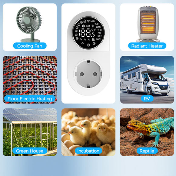 Tuya Smart LED Knob Plug Thermostat