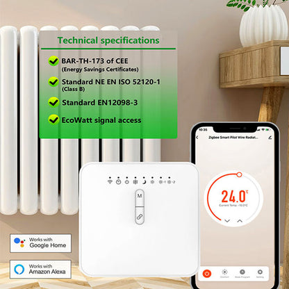 Zigbee Smart Pilot Wire Radiators Thermostat（Suitable for the French market）