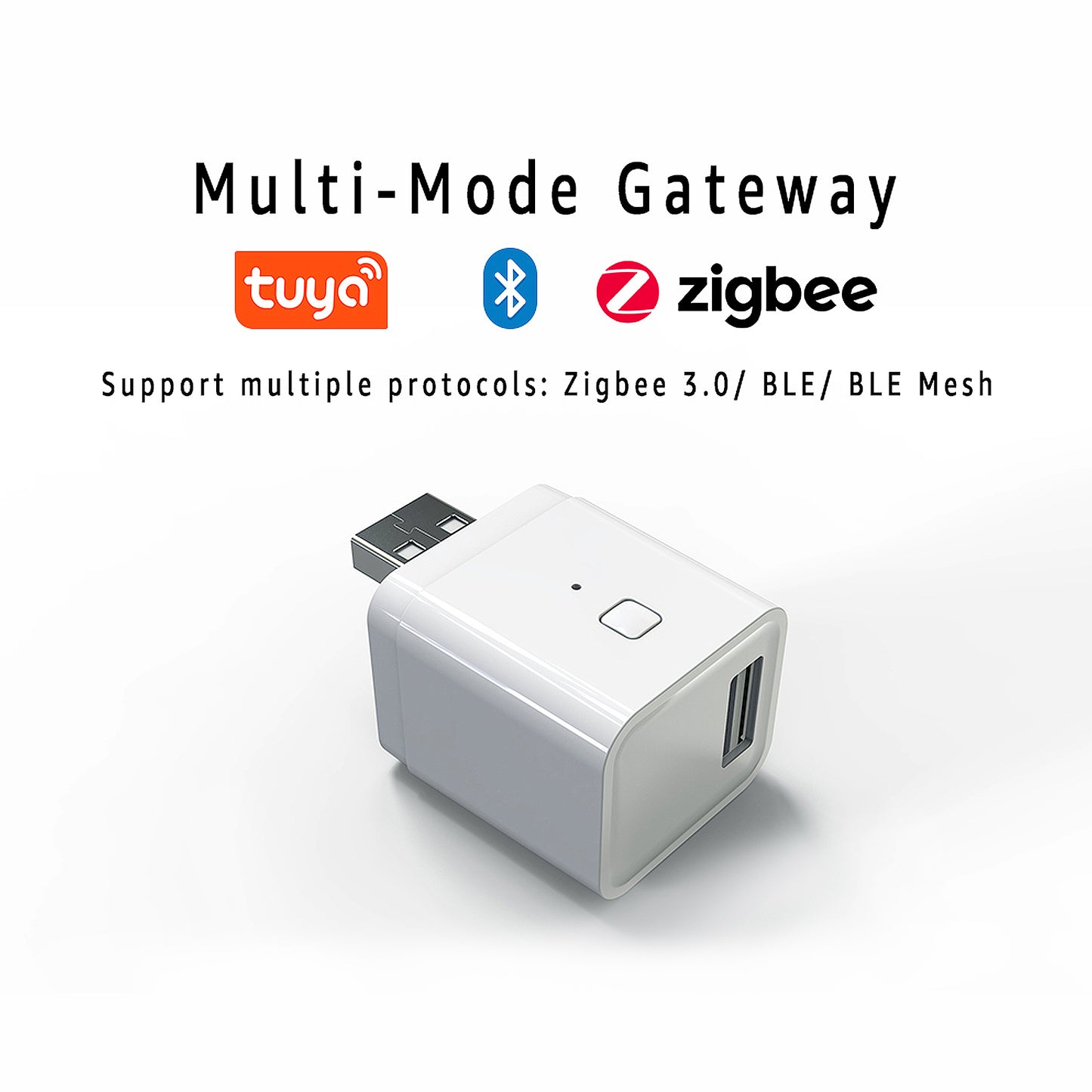 Multi-Mode Smart Gateway ZigBee 3.0 BLE Compatible Mesh Hub Works Tuya Smart App Alexa Google Voice USB Wall Charge