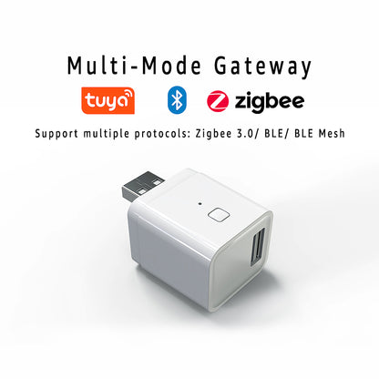 Multi-Mode Smart Gateway ZigBee 3.0 BLE Compatible Mesh Hub Works Tuya Smart App Alexa Google Voice USB Wall Charge