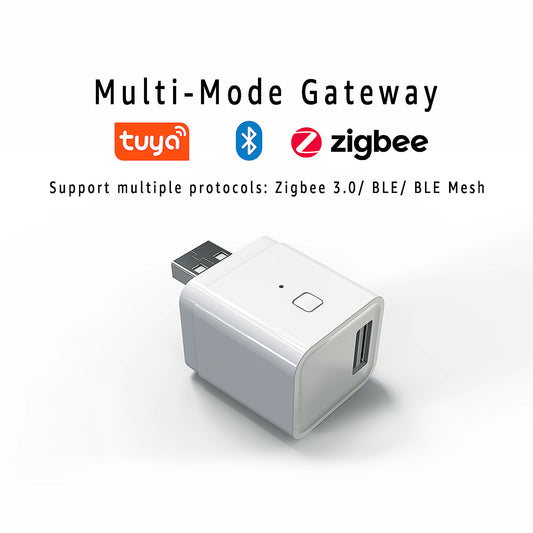Multi-Mode Smart Gateway ZigBee 3.0 BLE Compatible Mesh Hub Works Tuya Smart App Alexa Google Voice USB Wall Charge