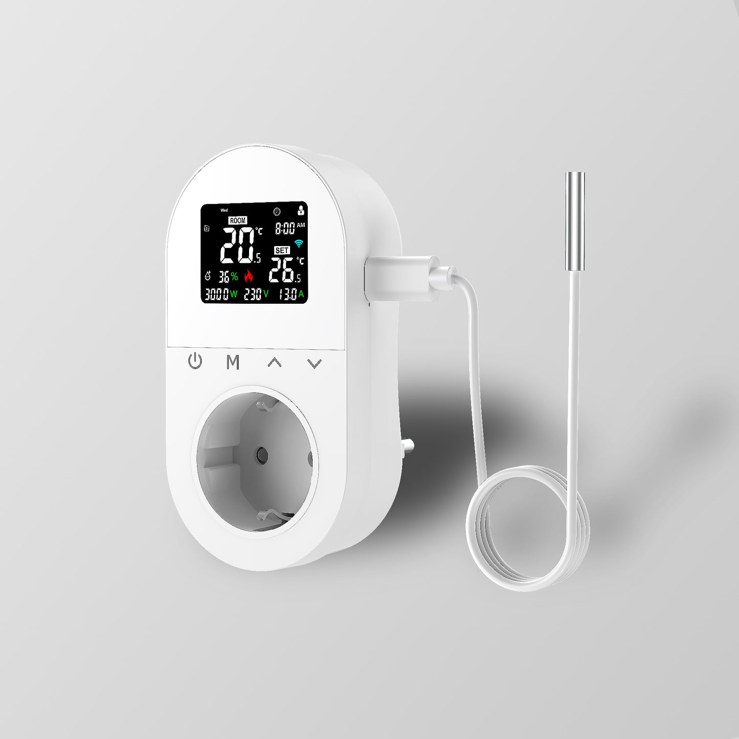 WiFi Smart LCD Plug-in with Cooling and Heating Two System Thermostat for Floor Heating Systems and Parts