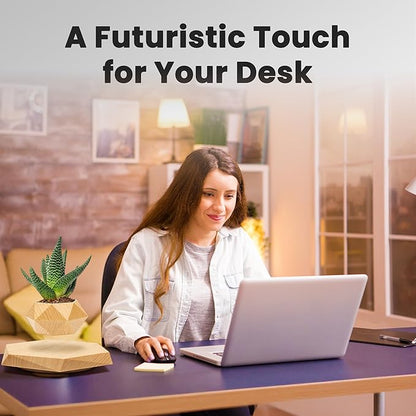 BandDlevs Floating Pots for Plants - Levitating Pot - Levitating Planter for Bonsai, Succulents, Air Plants - Floating Magnetic Display for Home Office Desks - Magnetic Levitation Plant Holder