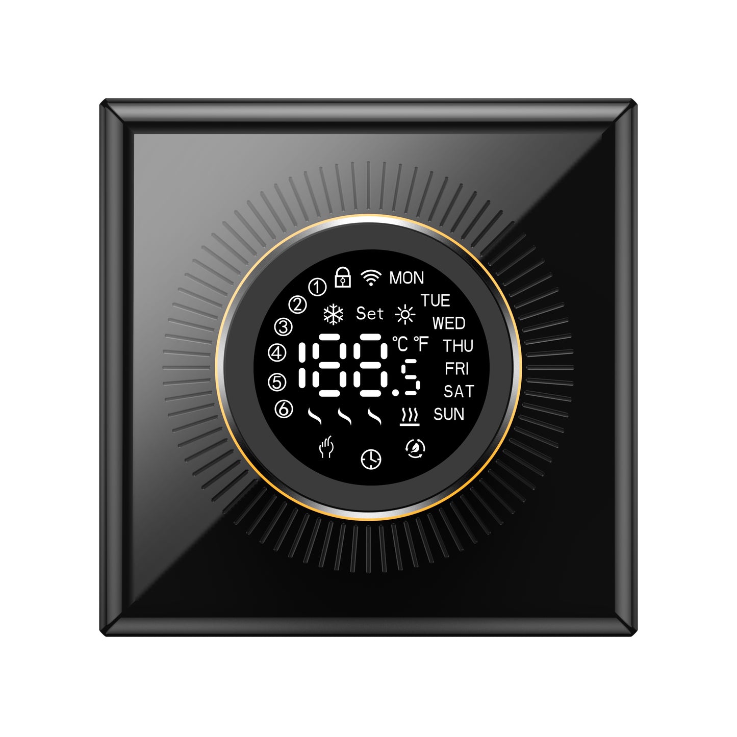 Smart Home Modern Design Floor Heating Systems TFT Knob Wi-Fi 3A 220V Thermostat with Alexa Google Assistant Voice Control