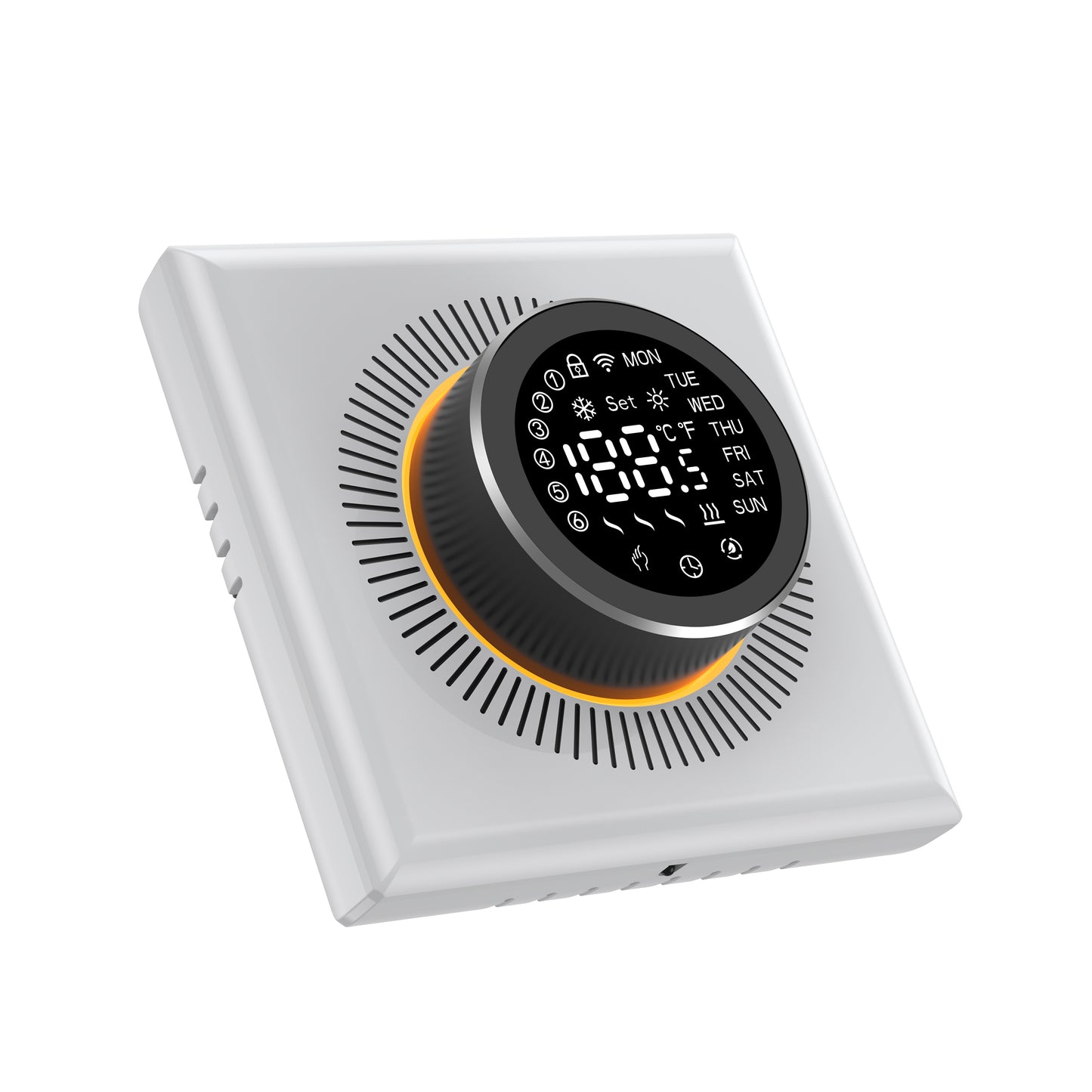 Smart Home Modern Design Floor Heating Systems TFT Knob Wi-Fi 3A 220V Thermostat with Alexa Google Assistant Voice Control